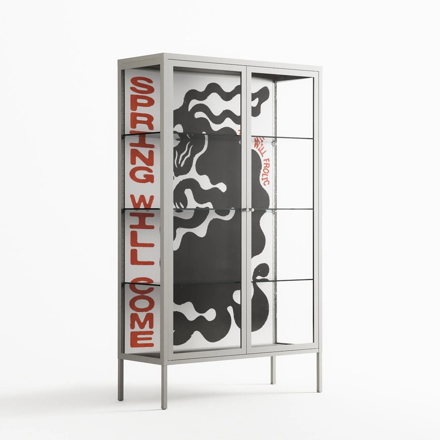 Spring Will Come - Cabinet - Alexander Khabbazi - Chalk - Clear glass - Image 4