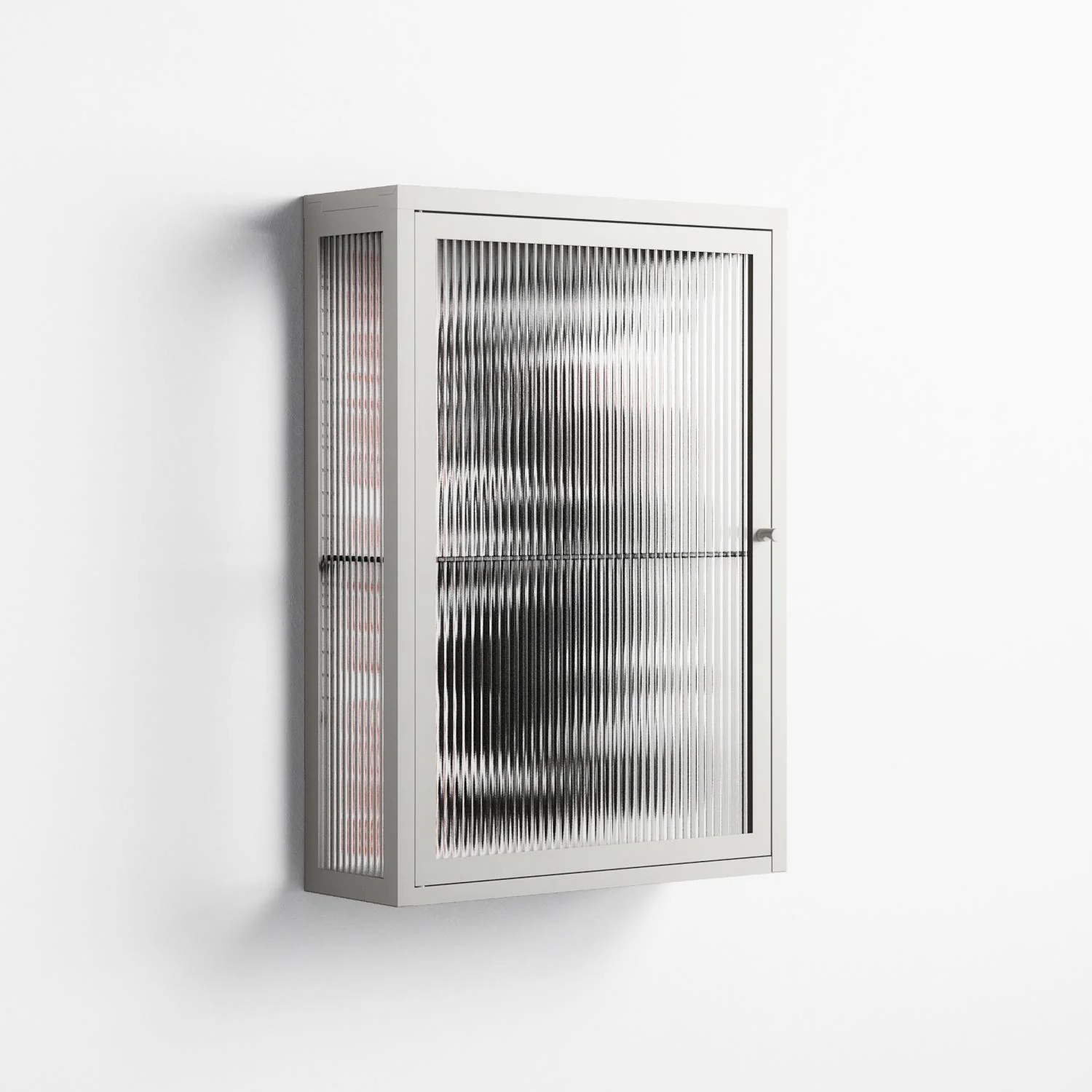Spring Will Come - Wall Cabinet - Alexander Khabbazi - Chalk - Reeded glass - Image 3