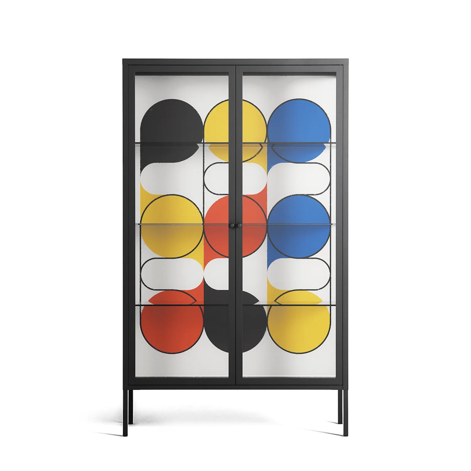 Springs - Cabinet - Vratislav Pecka - Antracite - Clear glass