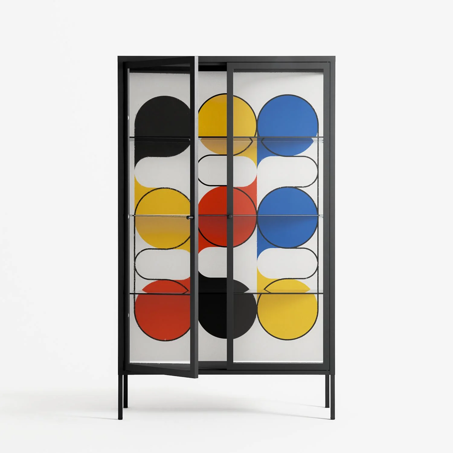 Springs - Cabinet - Vratislav Pecka - Antracite - Clear glass - Image 2