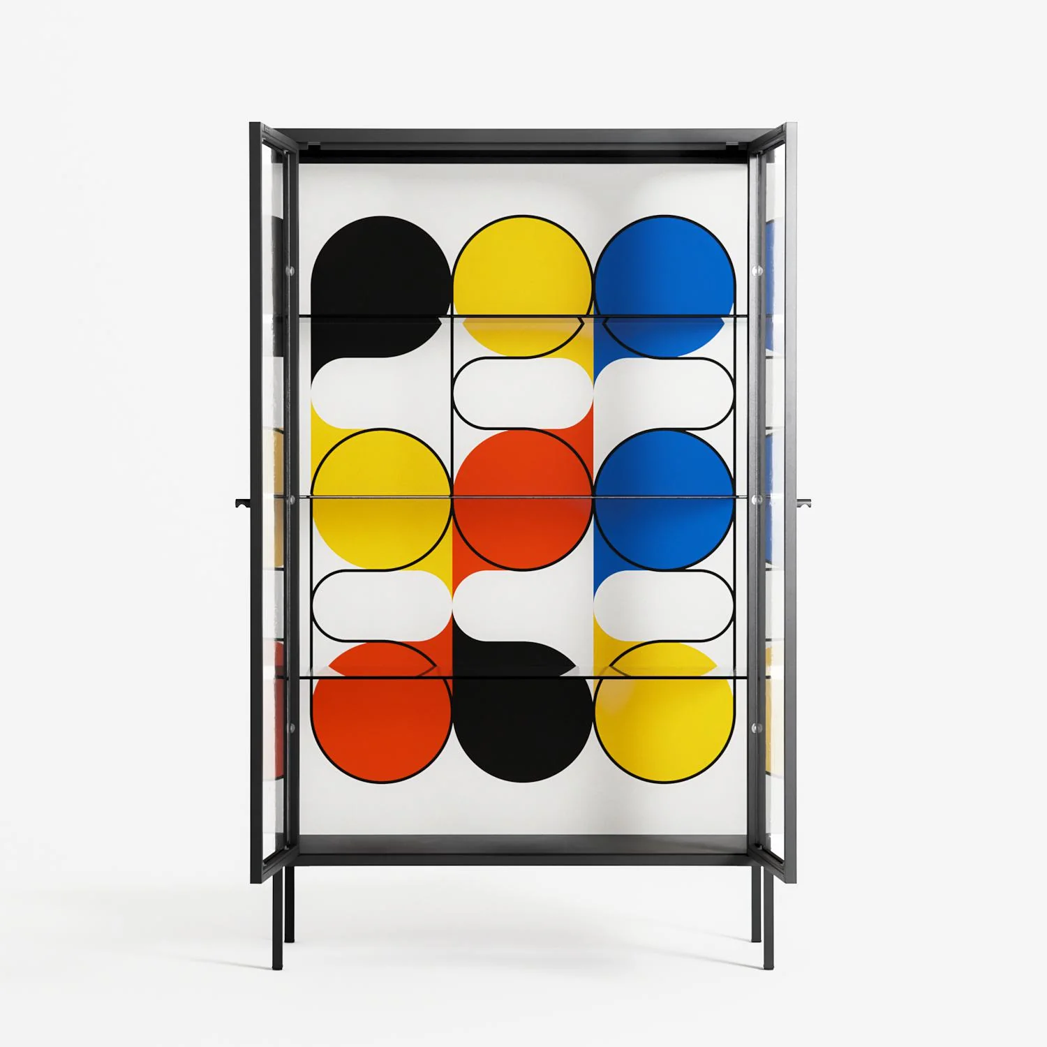 Springs - Cabinet - Vratislav Pecka - Antracite - Clear glass - Image 3