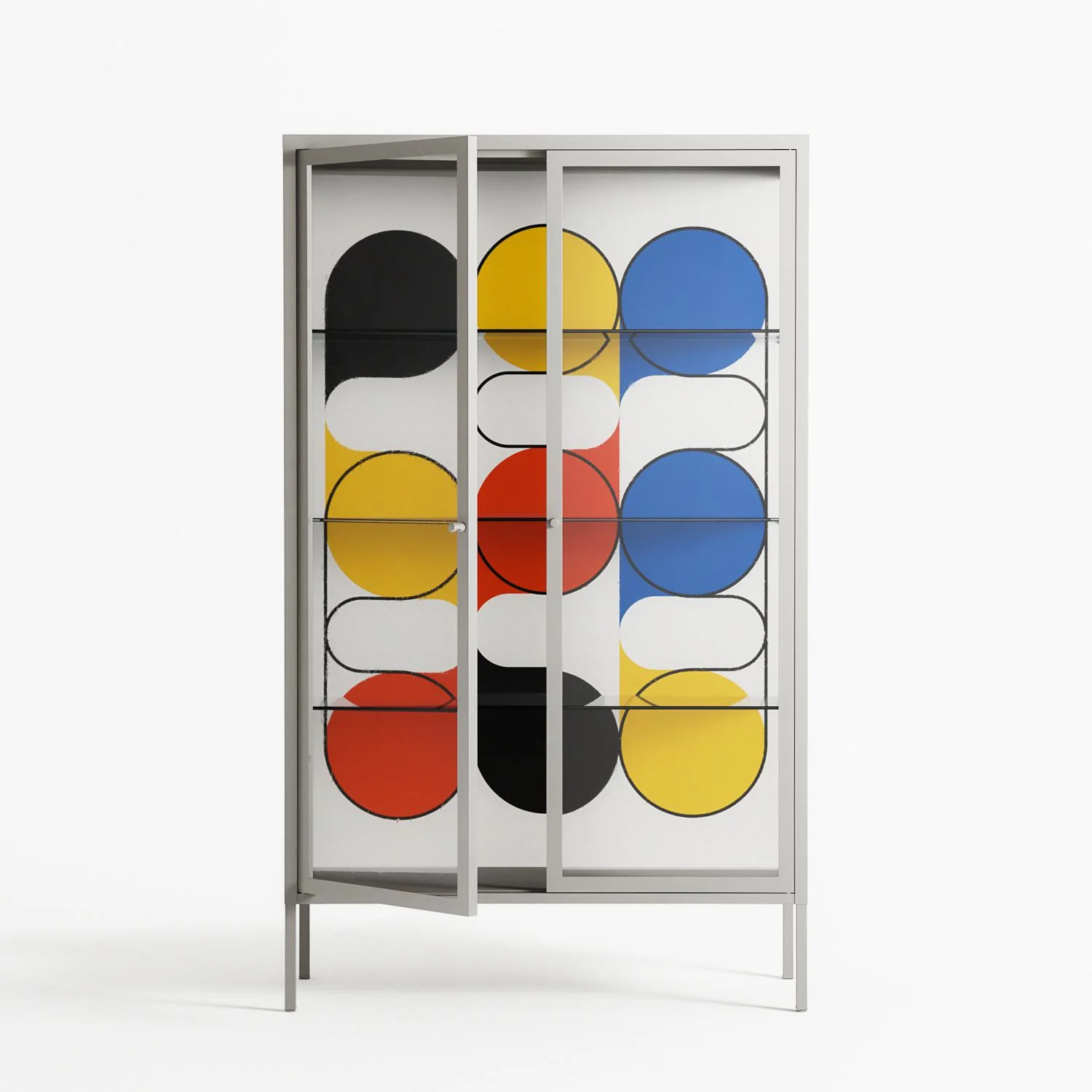 Springs - Cabinet - Vratislav Pecka - Chalk - Clear glass - Image 2