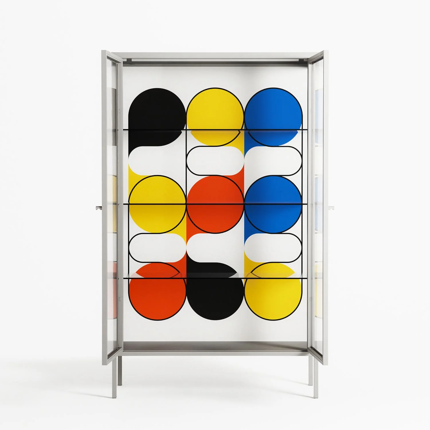 Springs - Cabinet - Vratislav Pecka - Chalk - Clear glass - Image 3