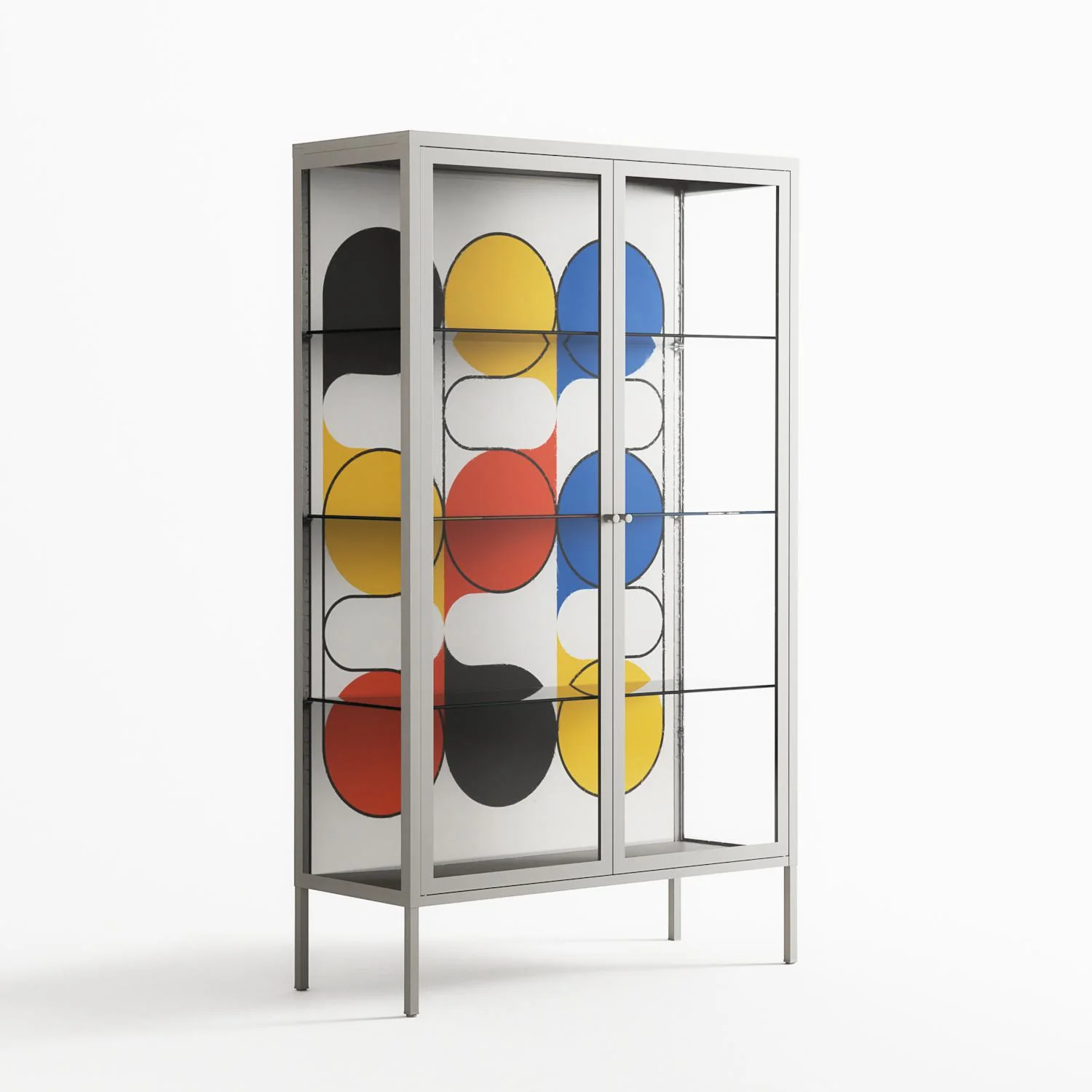 Springs - Cabinet - Vratislav Pecka - Chalk - Clear glass - Image 4