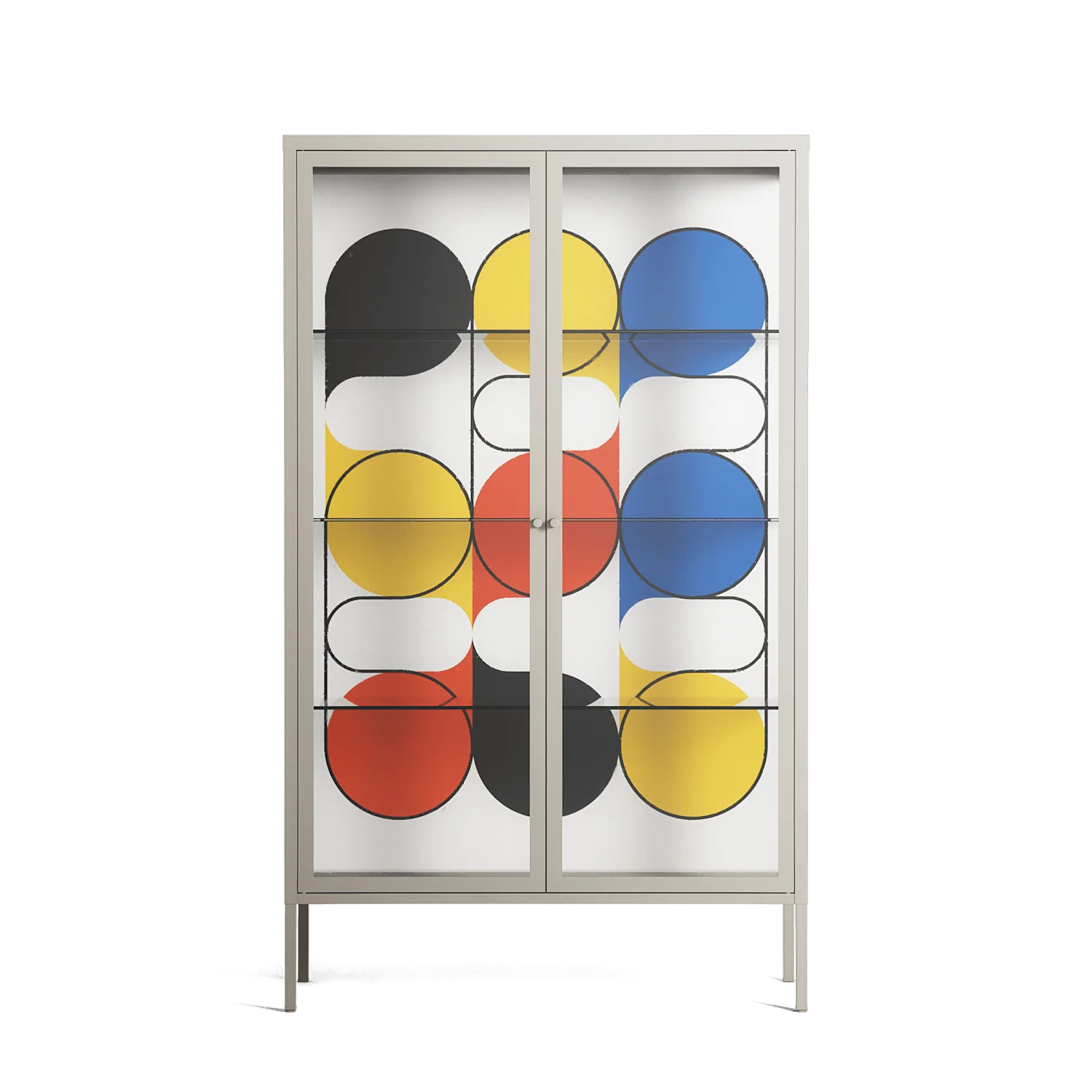 Springs - Cabinet - Vratislav Pecka - Pebble - Clear glass