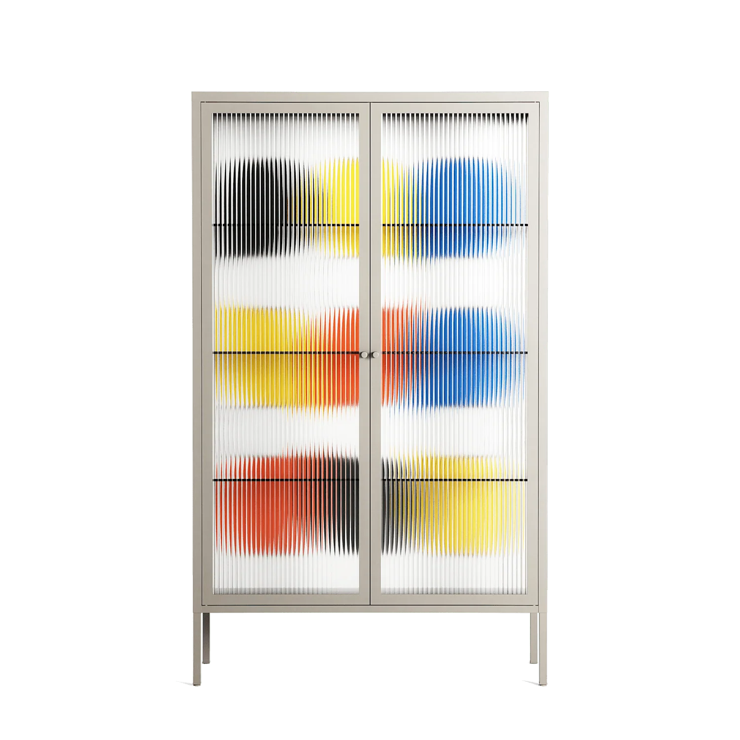 Springs - Cabinet - Vratislav Pecka - Pebble - Reeded glass
