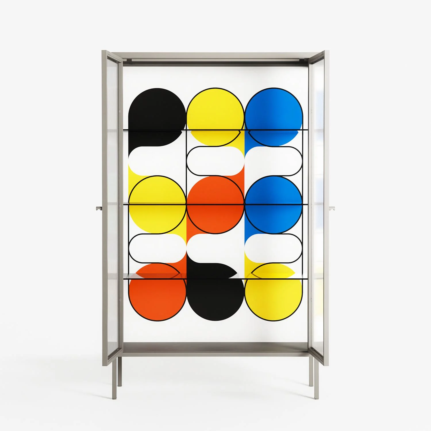 Springs - Cabinet - Vratislav Pecka - Pebble - Reeded glass - Image 3