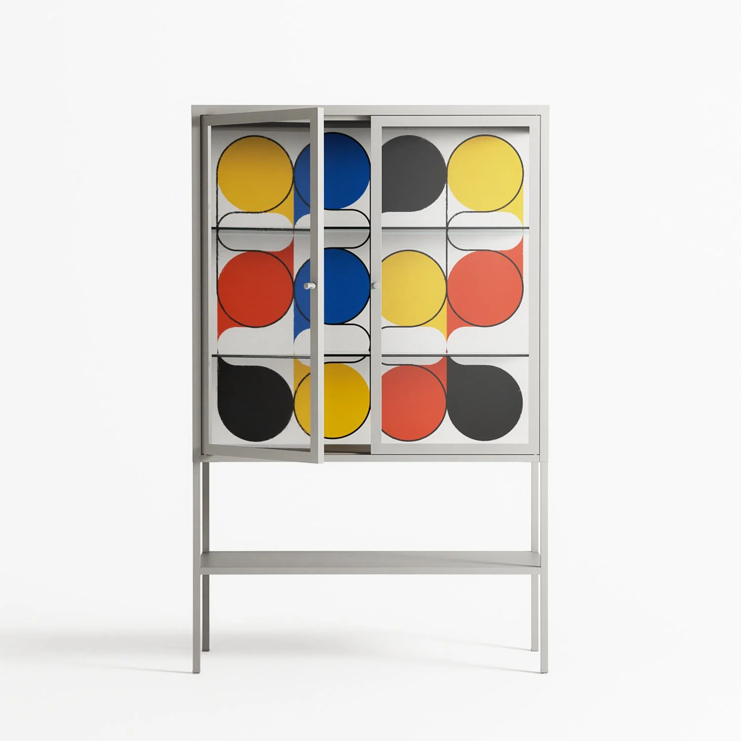 Springs - Loft Cabinet - Vratislav Pecka - Chalk - Clear glass - Image 2