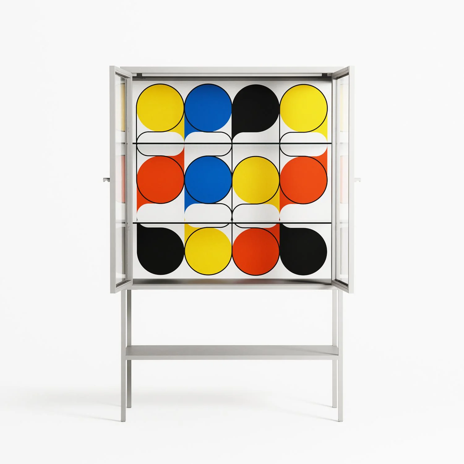 Springs - Loft Cabinet - Vratislav Pecka - Chalk - Clear glass - Image 3