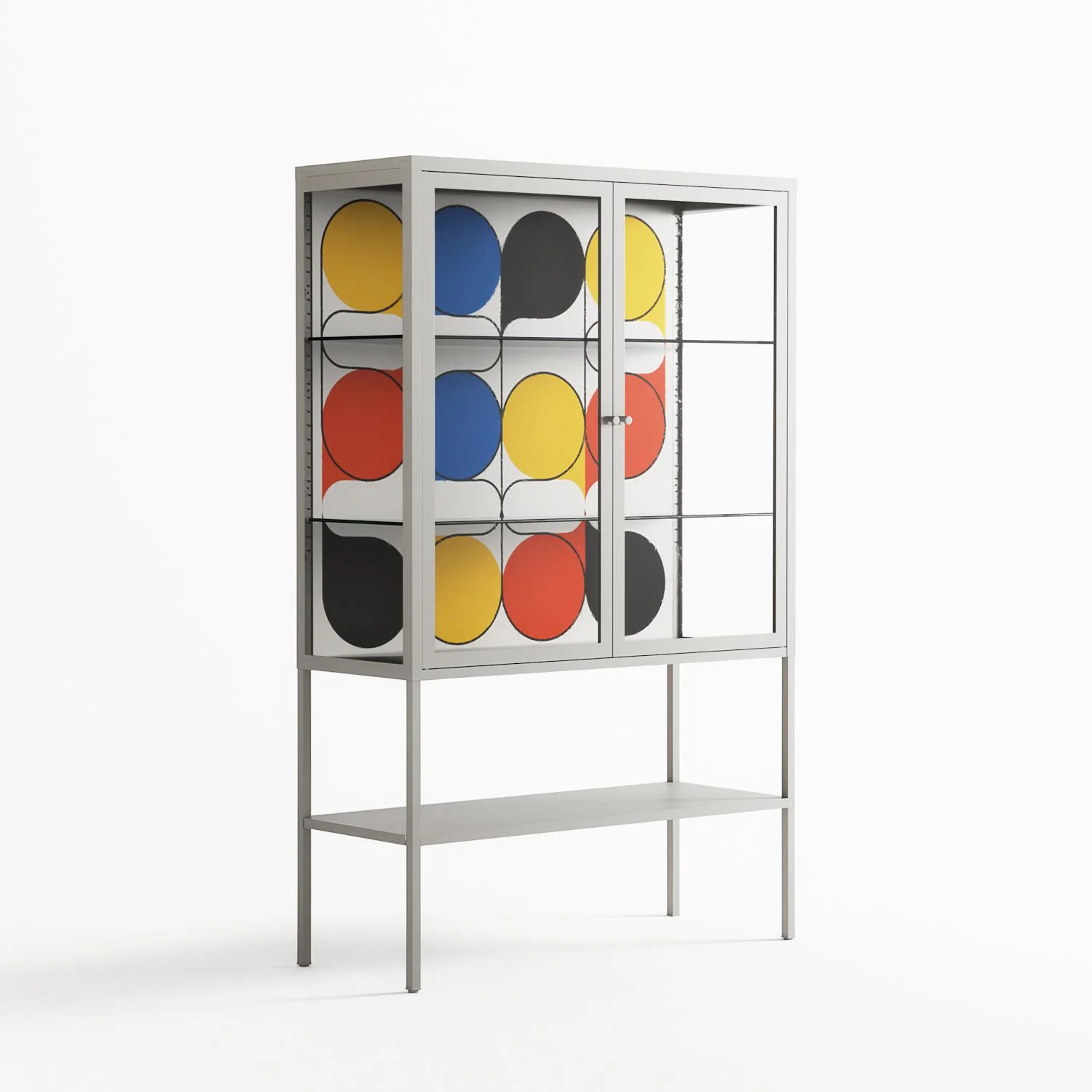 Springs - Loft Cabinet - Vratislav Pecka - Chalk - Clear glass - Image 4