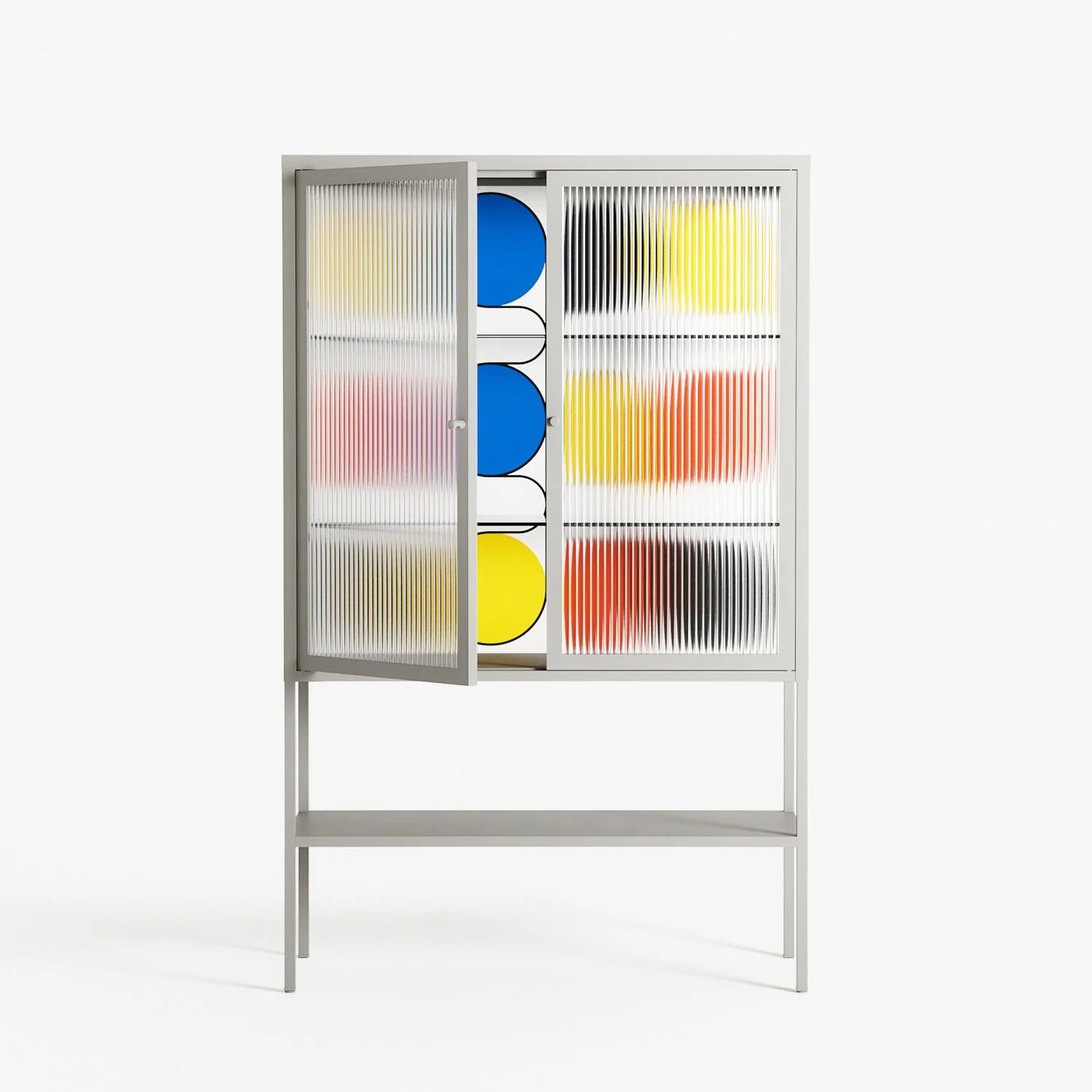 Springs - Loft Cabinet - Vratislav Pecka - Chalk - Reeded glass - Image 2