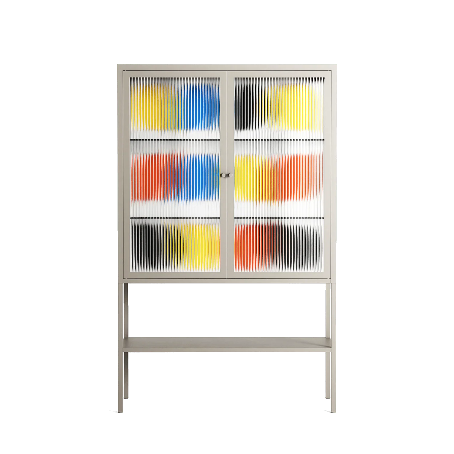 Springs - Loft Cabinet - Vratislav Pecka - Pebble - Reeded glass