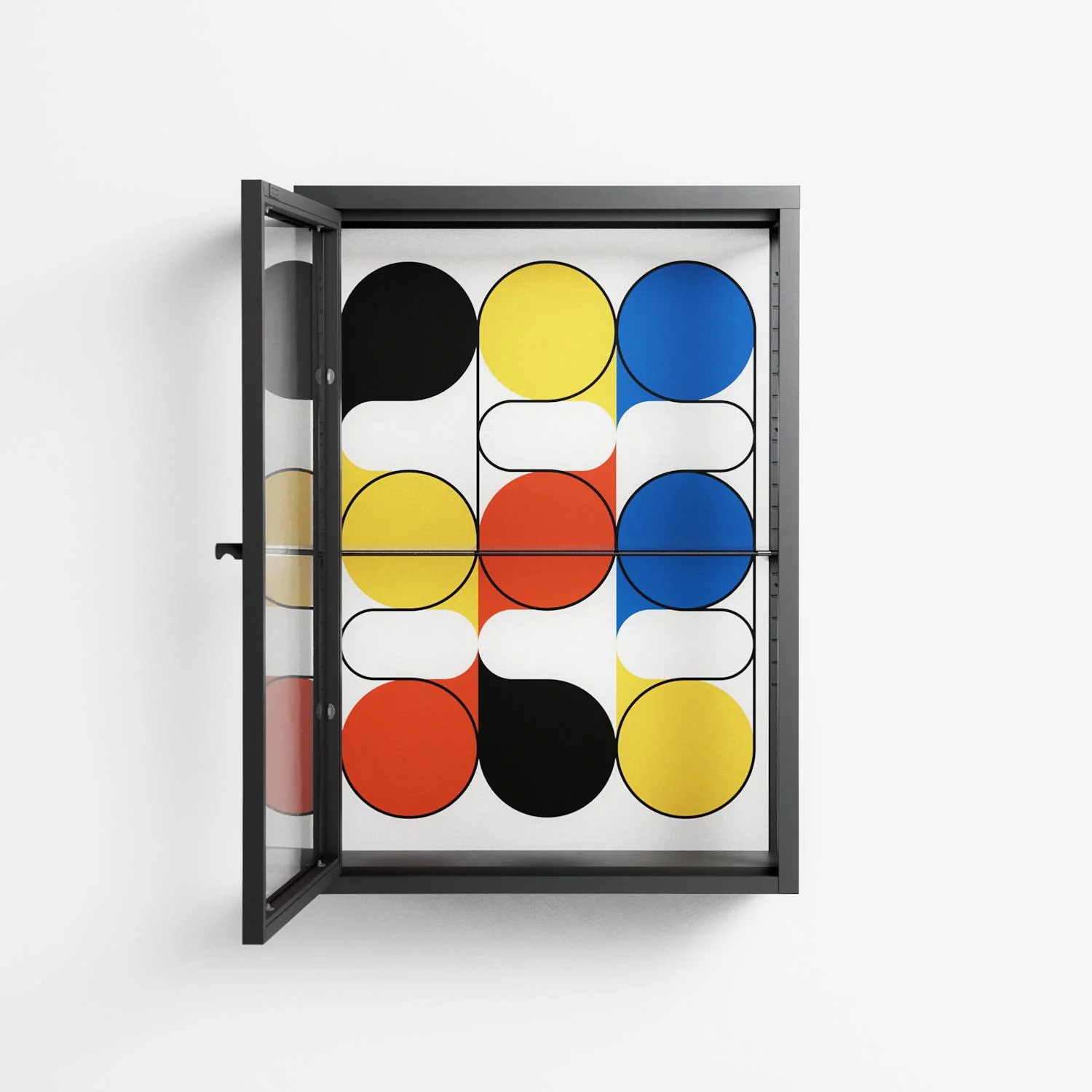 Springs - Wall Cabinet - Vratislav Pecka - Antracite - Clear glass - Image 3
