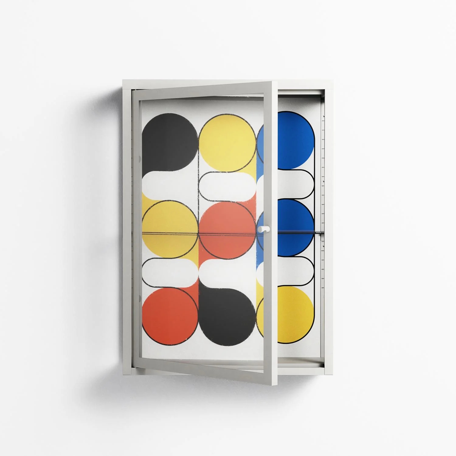 Springs - Wall Cabinet - Vratislav Pecka - Chalk - Clear glass - Image 2