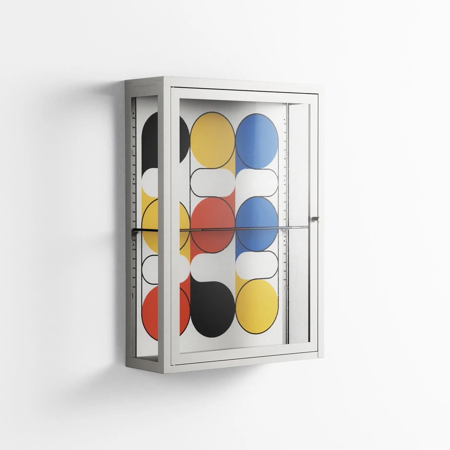 Springs - Wall Cabinet - Vratislav Pecka - Chalk - Clear glass - Image 4