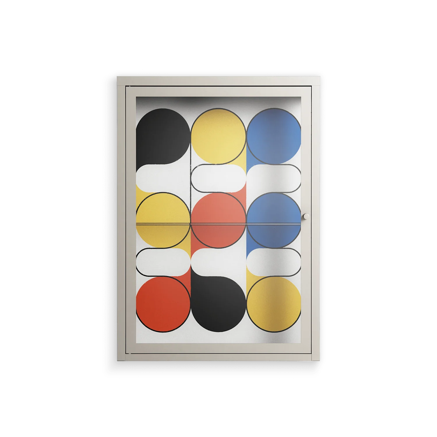 Springs - Wall Cabinet - Vratislav Pecka - Pebble - Clear glass