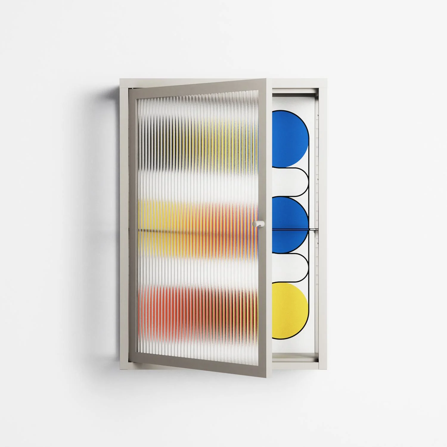 Springs - Wall Cabinet - Vratislav Pecka - Pebble - Reeded glass - Image 2