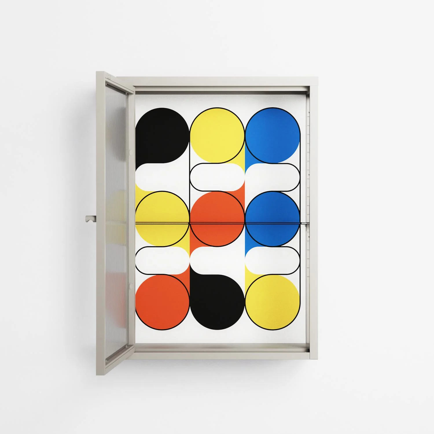 Springs - Wall Cabinet - Vratislav Pecka - Pebble - Reeded glass - Image 3
