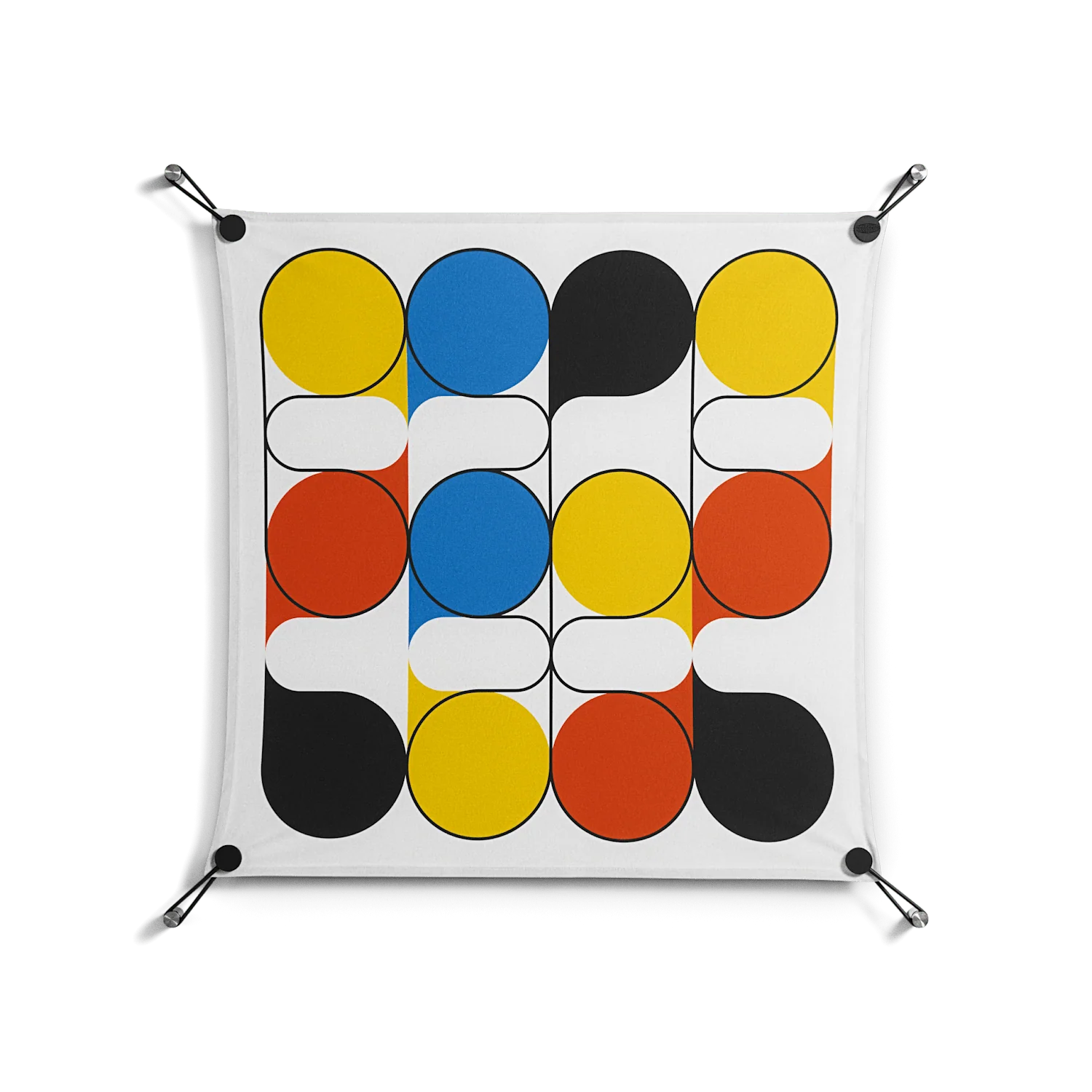 Springs - Work On Wall - Vratislav Pecka - Black - 70 x 70 cm