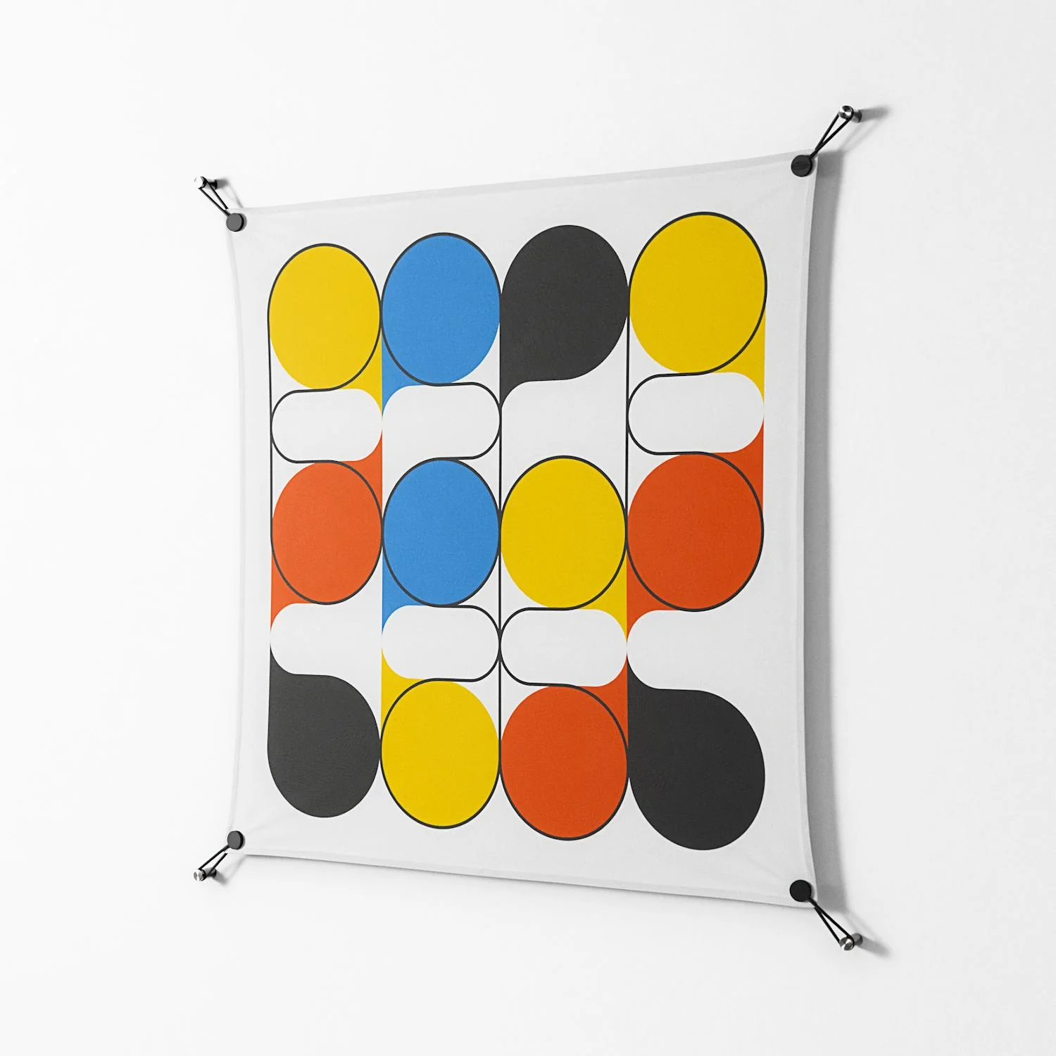 Springs - Work On Wall - Vratislav Pecka - Black - 90 x 90 cm - Image 2