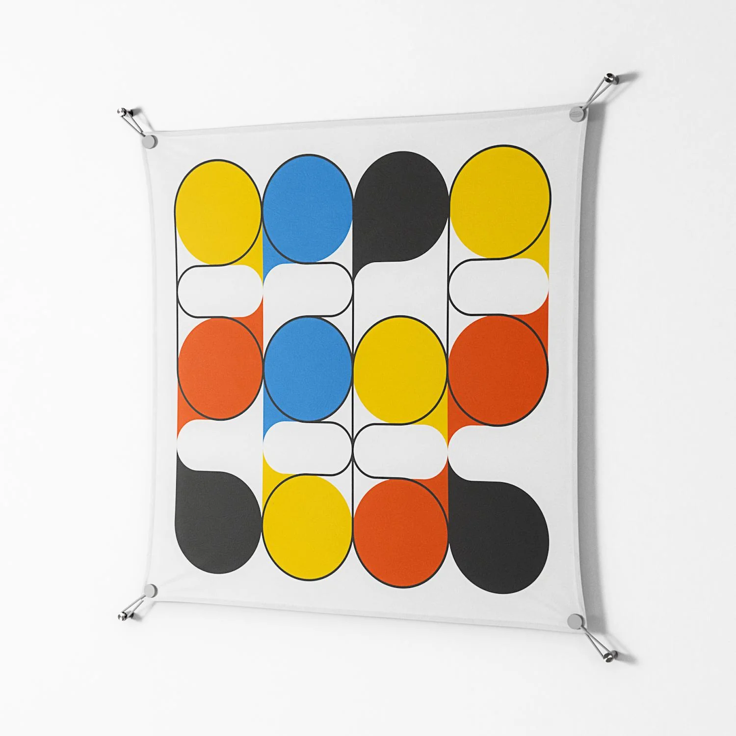 Springs - Work On Wall - Vratislav Pecka - Silver - 90 x 90 cm - Image 2