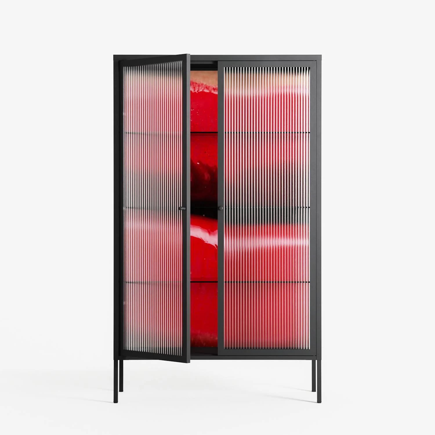 Squish - Cabinet - Nadia Ryder - Antracite - Reeded glass - Image 2