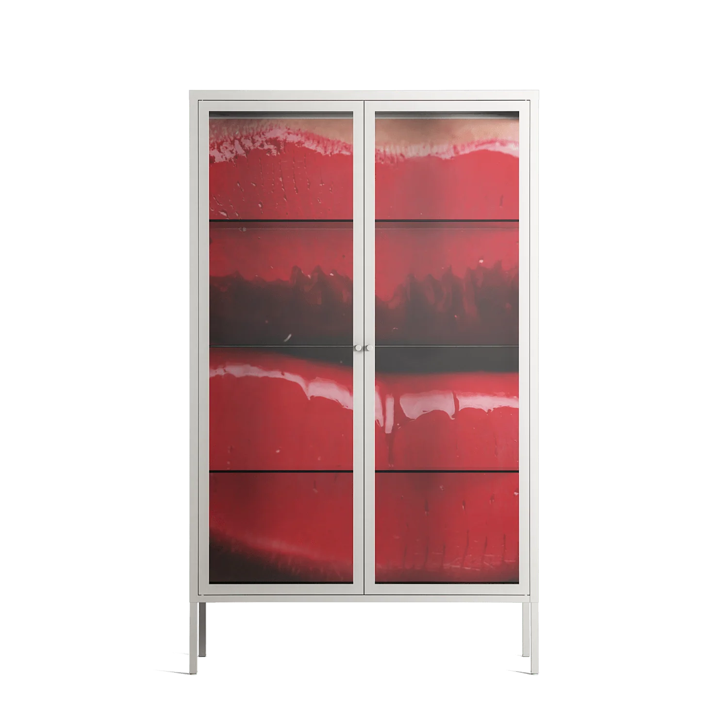 Squish - Cabinet - Nadia Ryder - Chalk - Clear glass