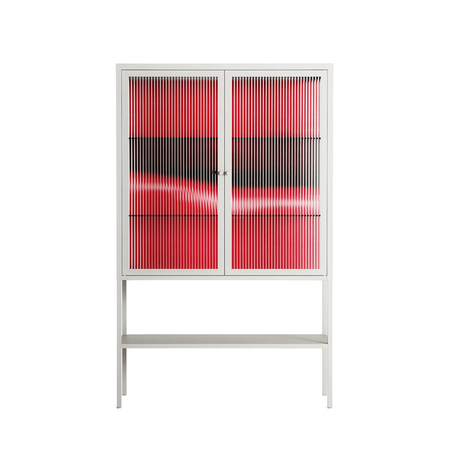 Squish - Loft Cabinet - Nadia Ryder - Chalk - Reeded glass