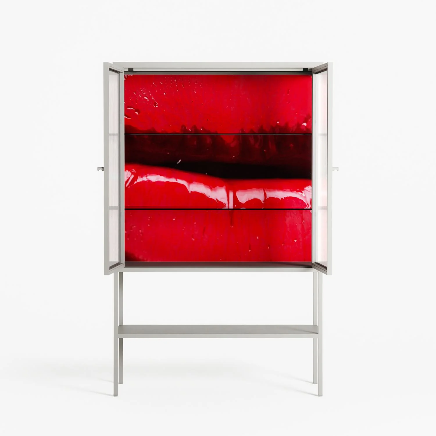 Squish - Loft Cabinet - Nadia Ryder - Chalk - Reeded glass - Image 3