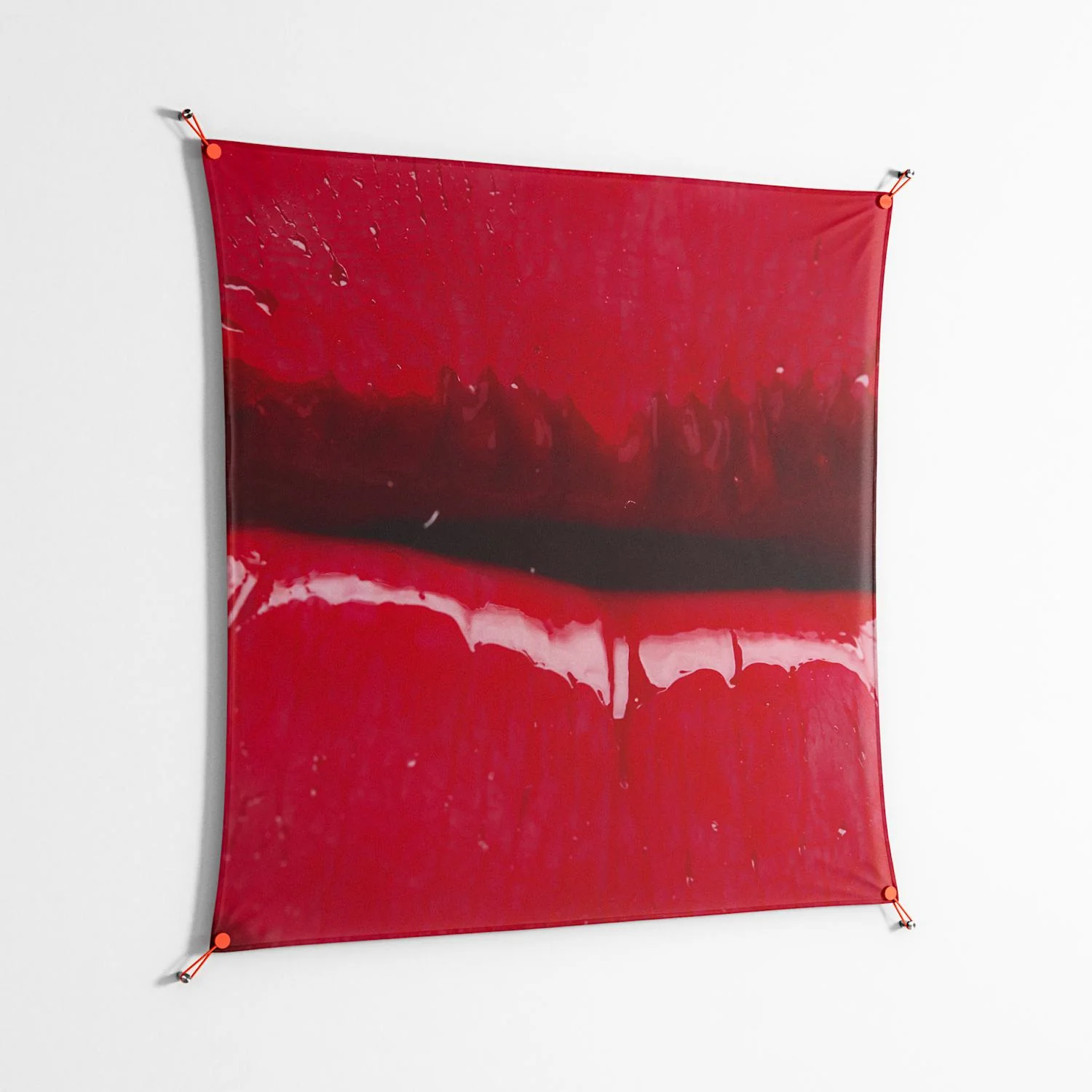 Squish - Work On Wall - Nadia Ryder - Orange - 140 x 140 cm - Image 2