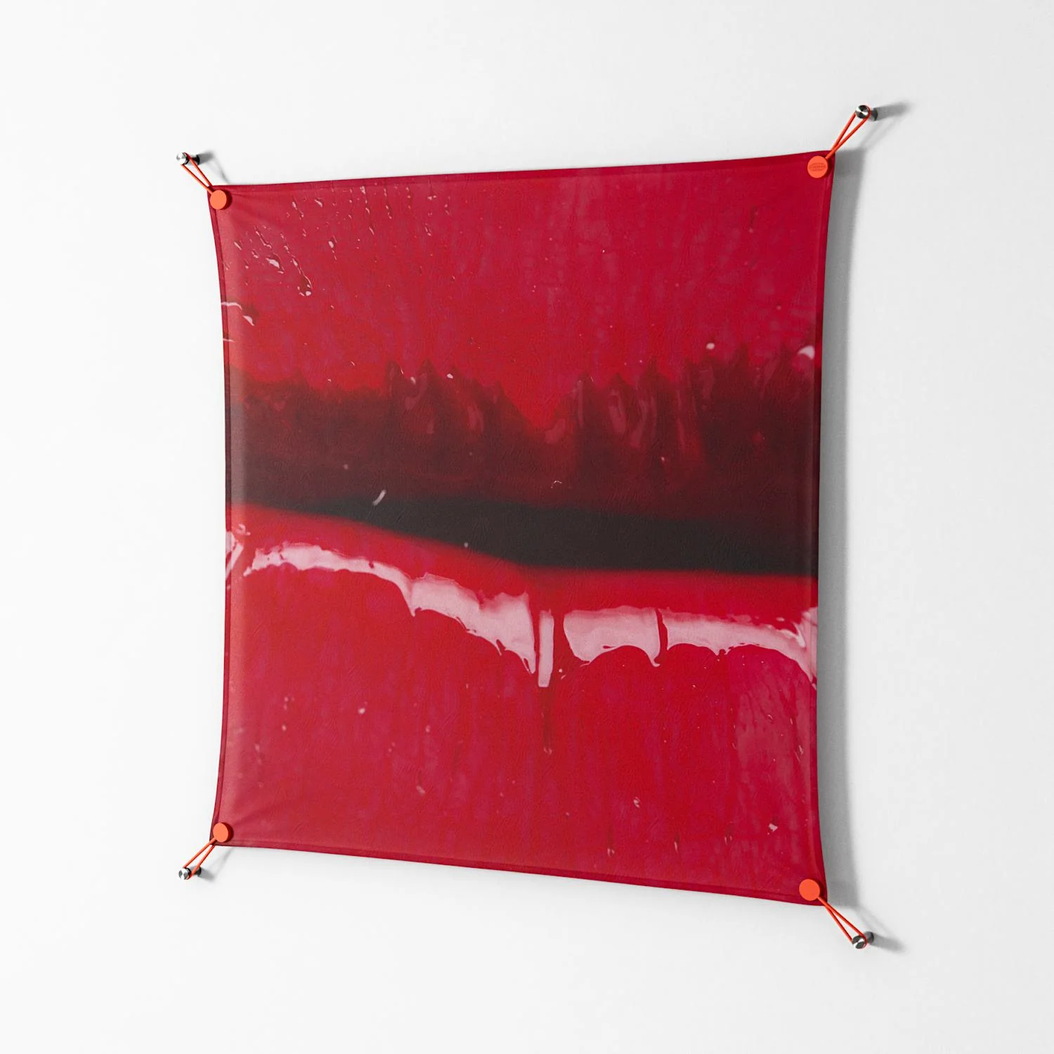 Squish - Work On Wall - Nadia Ryder - Orange - 90 x 90 cm - Image 2