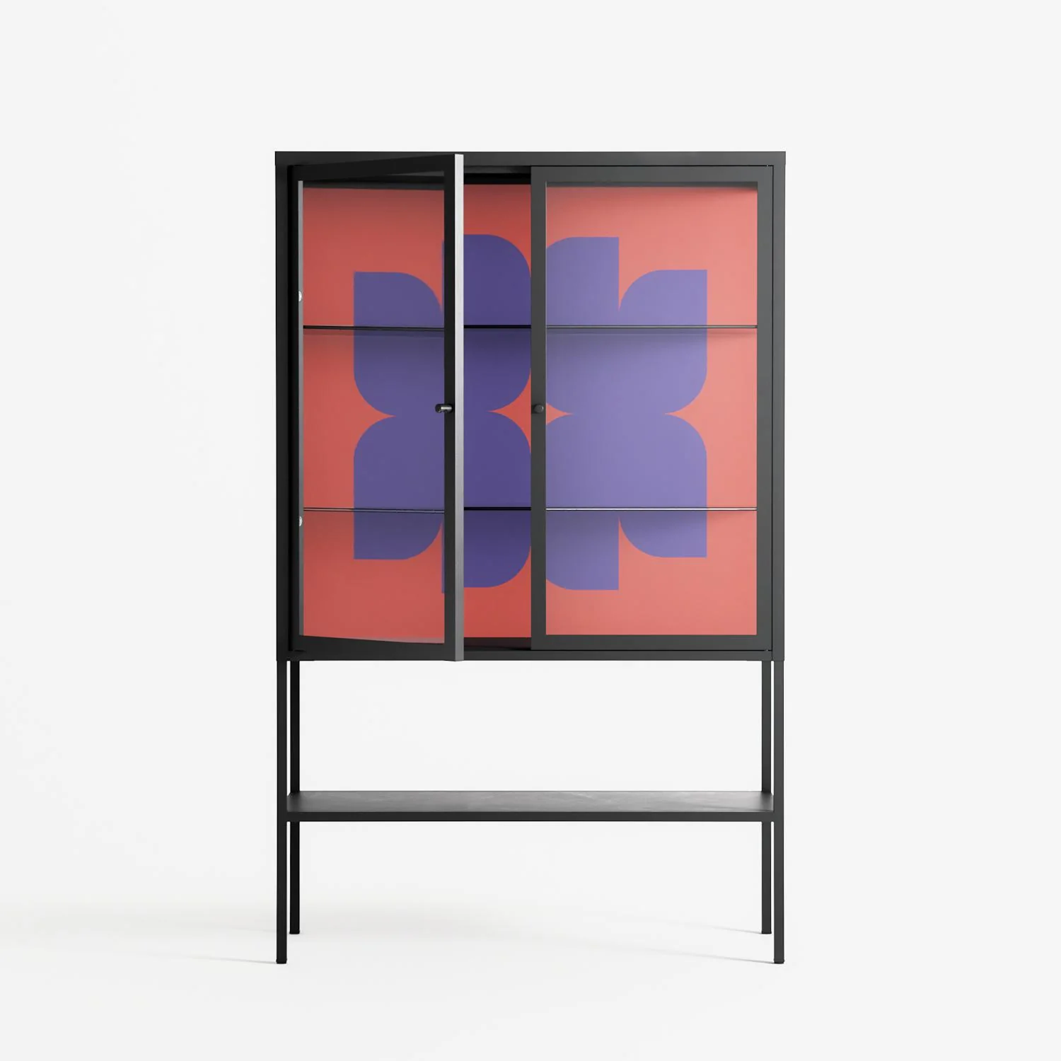 Stella - Loft Cabinet - Linus Lohoff - Antracite - Clear glass - Image 2
