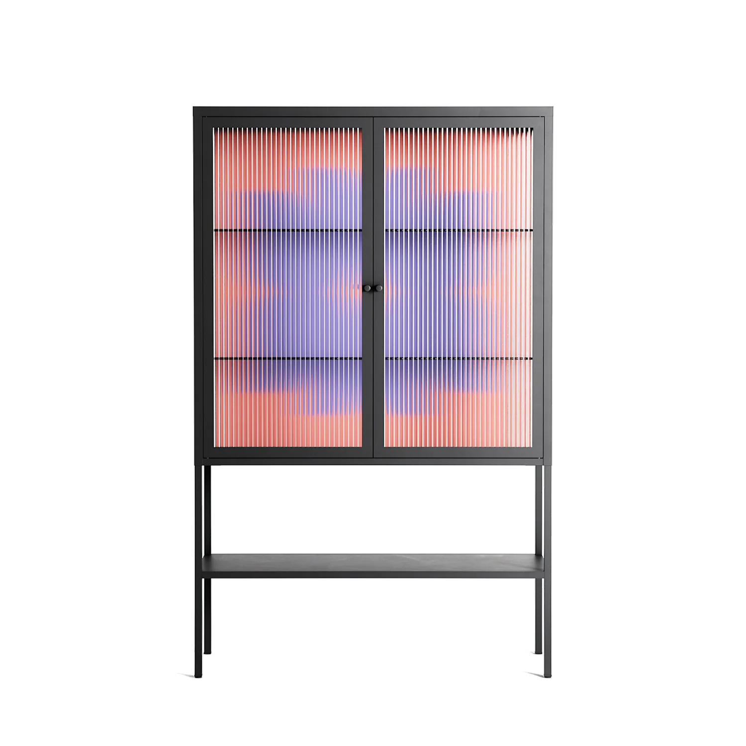 Stella - Loft Cabinet - Linus Lohoff - Antracite - Reeded glass