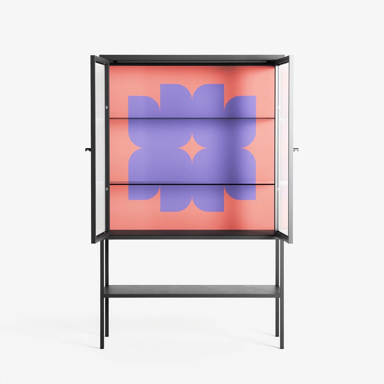 Stella - Loft Cabinet - Linus Lohoff - Antracite - Reeded glass - Image 3