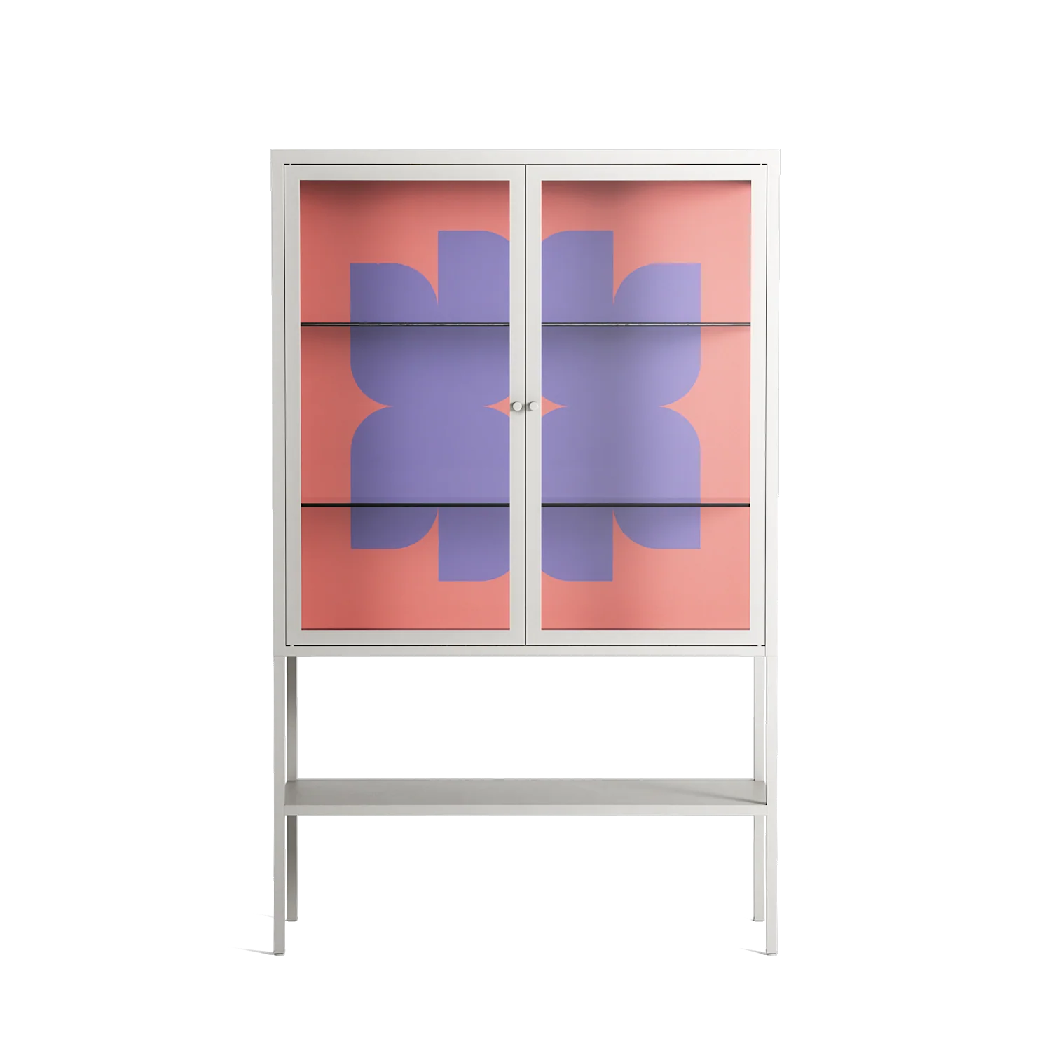 Stella - Loft Cabinet - Linus Lohoff - Chalk - Clear glass