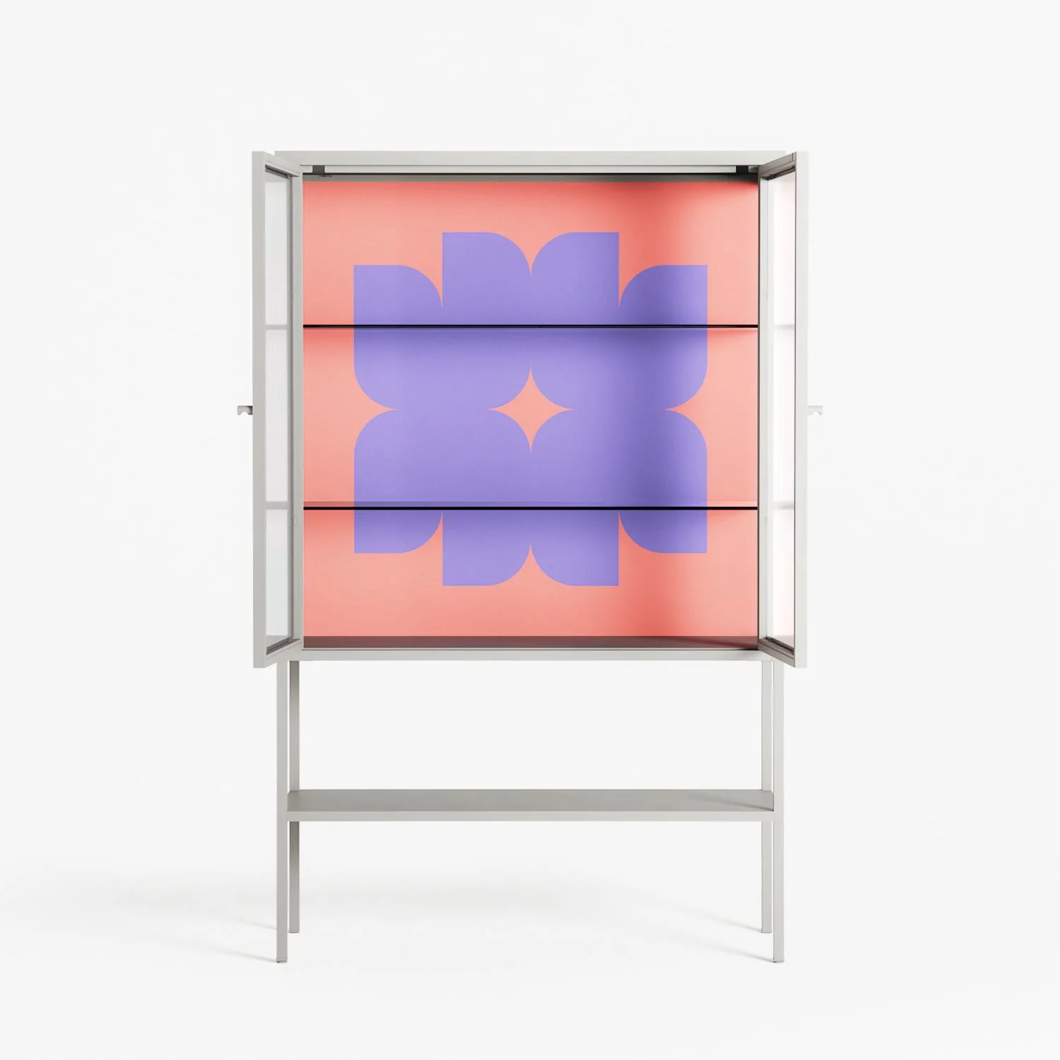 Stella - Loft Cabinet - Linus Lohoff - Chalk - Reeded glass - Image 3