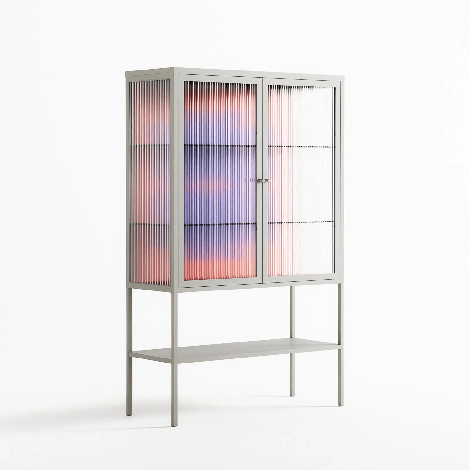 Stella - Loft Cabinet - Linus Lohoff - Chalk - Reeded glass - Image 4