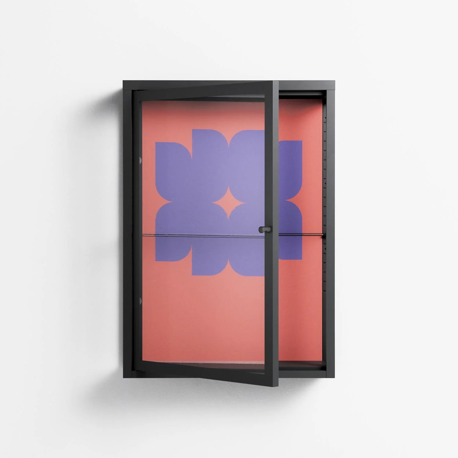 Stella - Wall Cabinet - Linus Lohoff - Antracite - Clear glass - Image 2