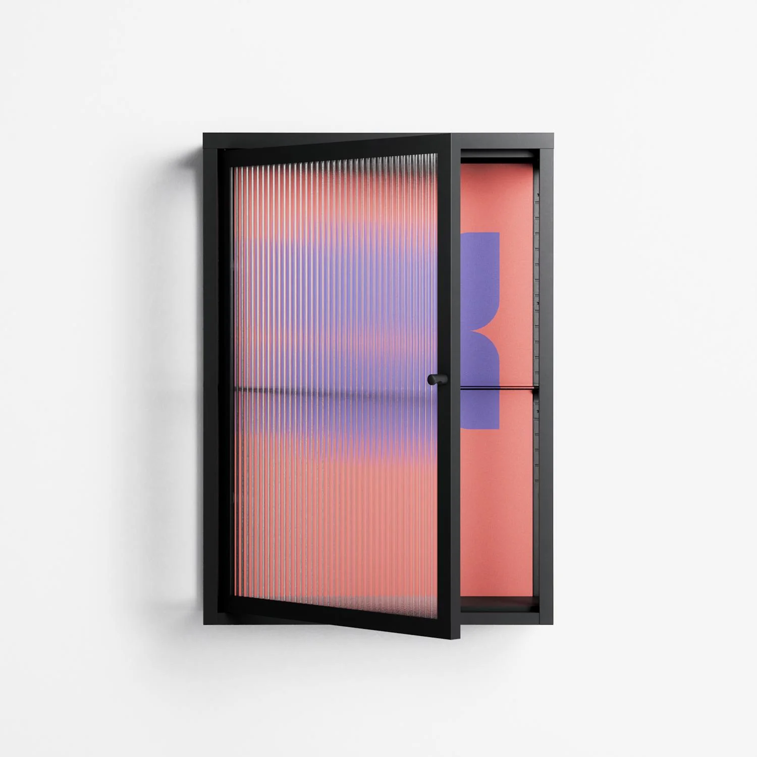 Stella - Wall Cabinet - Linus Lohoff - Antracite - Reeded glass - Image 2