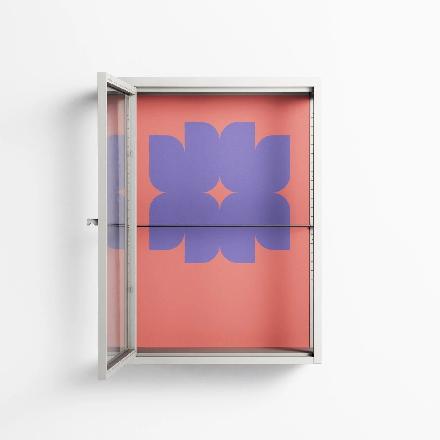 Stella - Wall Cabinet - Linus Lohoff - Chalk - Clear glass - Image 3