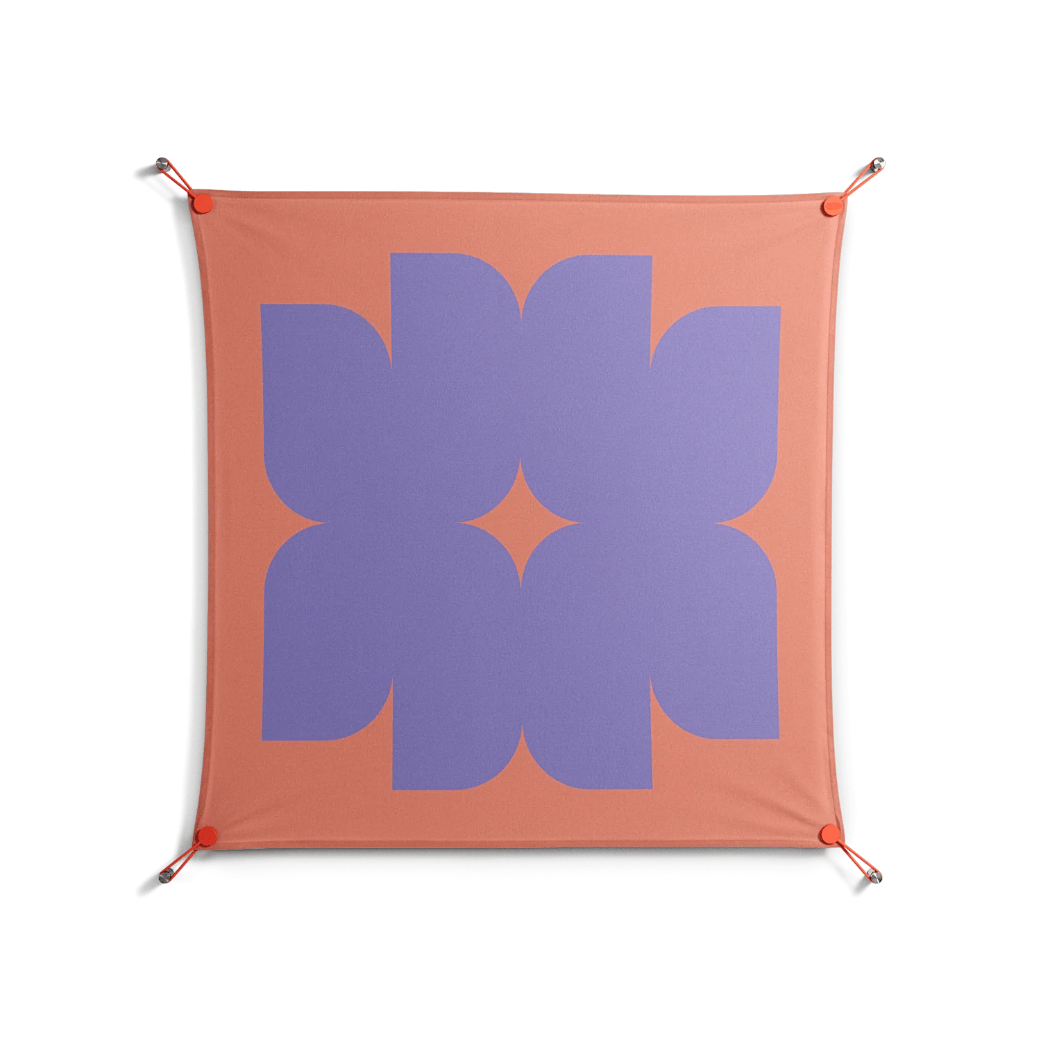 Stella - Work On Wall - Linus Lohoff - Orange - 90 x 90 cm