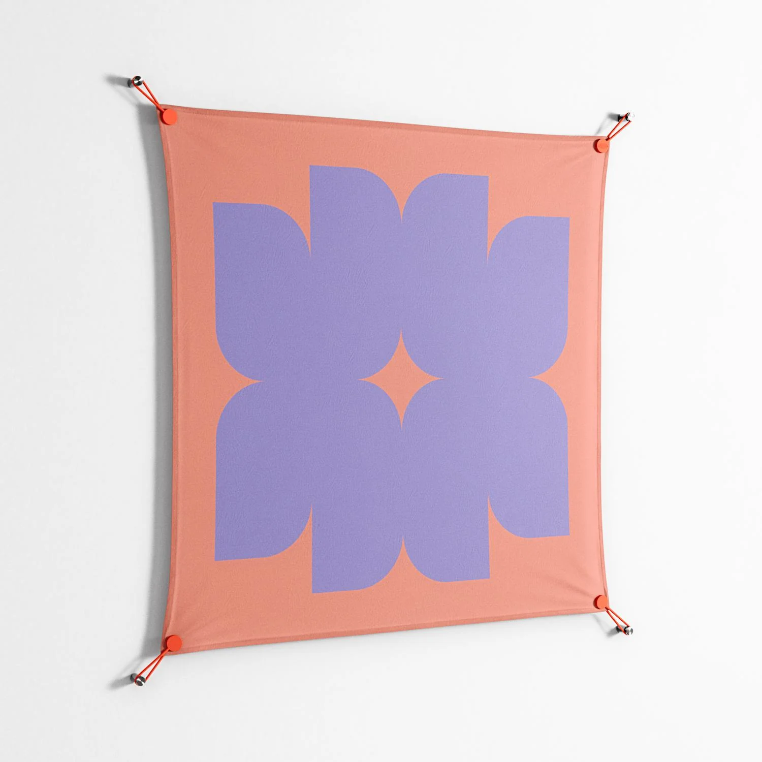 Stella - Work On Wall - Linus Lohoff - Orange - 90 x 90 cm - Image 2
