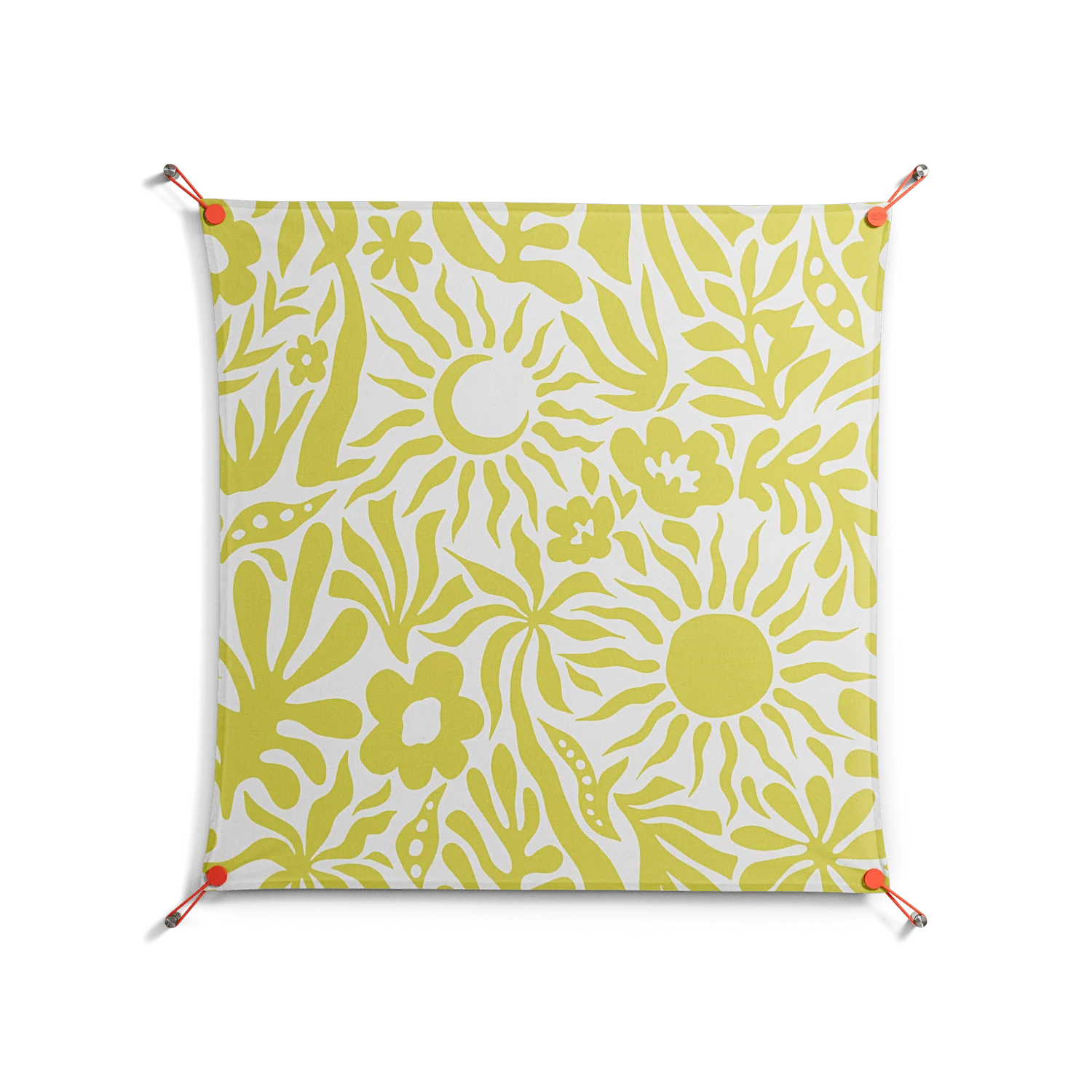 Summer Sensation - Work On Wall - Amy Suther - Orange - 90 x 90 cm