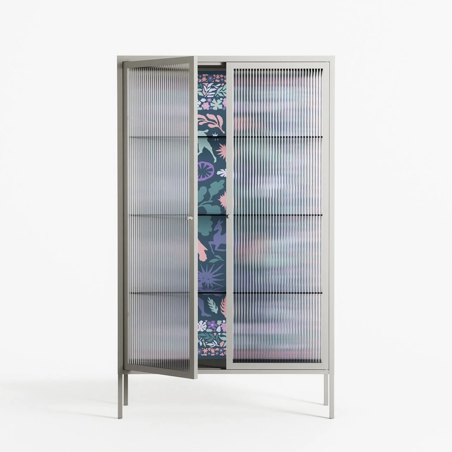Sunbrother 2 - Cabinet - Nick Liefhebber - Chalk - Reeded glass - Image 2