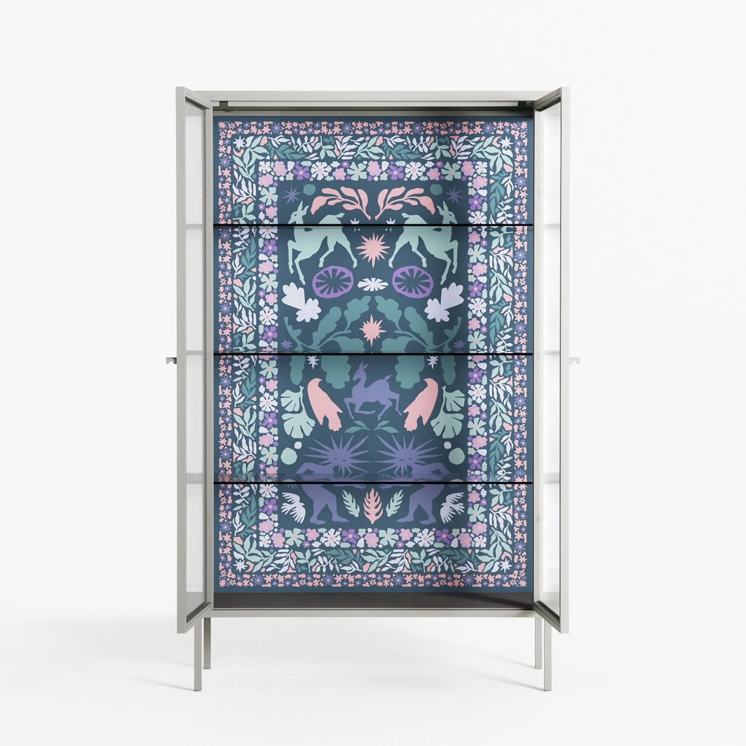 Sunbrother 2 - Cabinet - Nick Liefhebber - Chalk - Reeded glass - Image 3