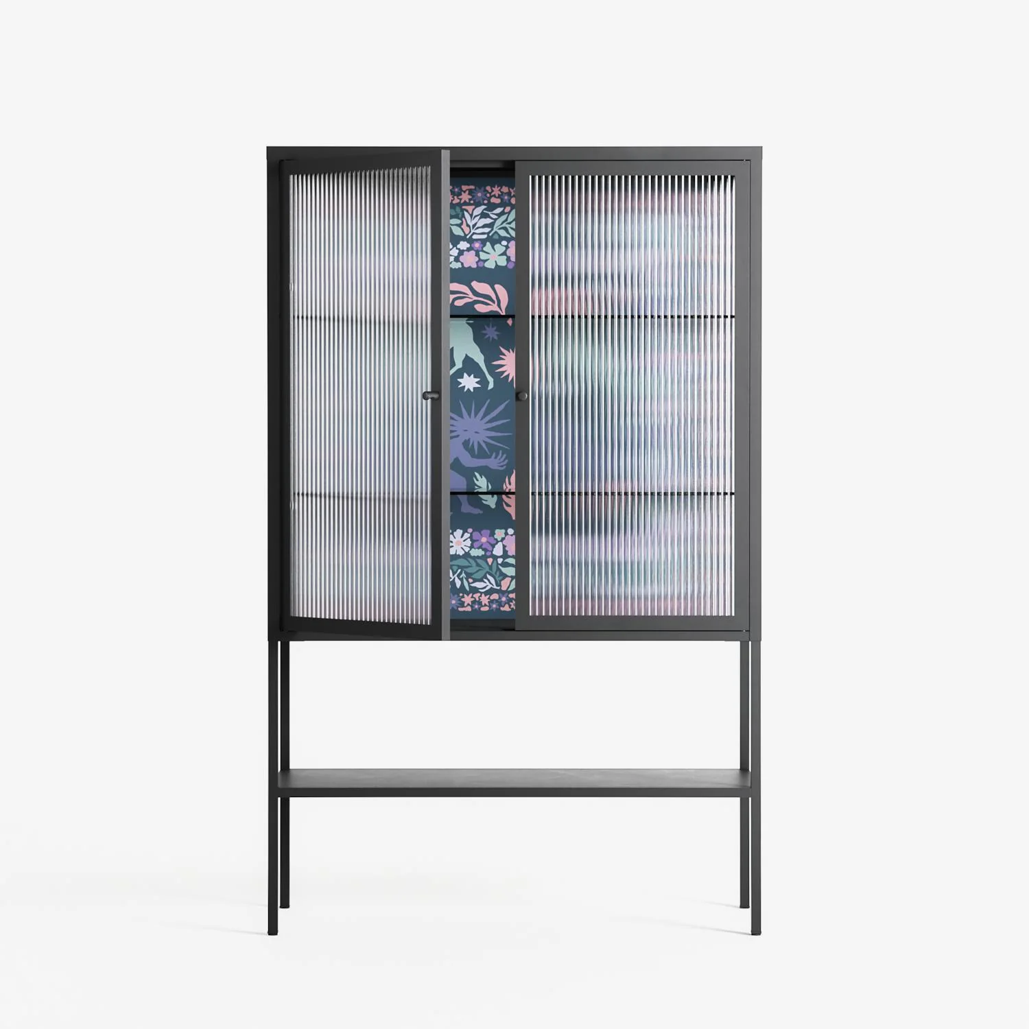 Sunbrother 2 - Loft Cabinet - Nick Liefhebber - Antracite - Reeded glass - Image 2