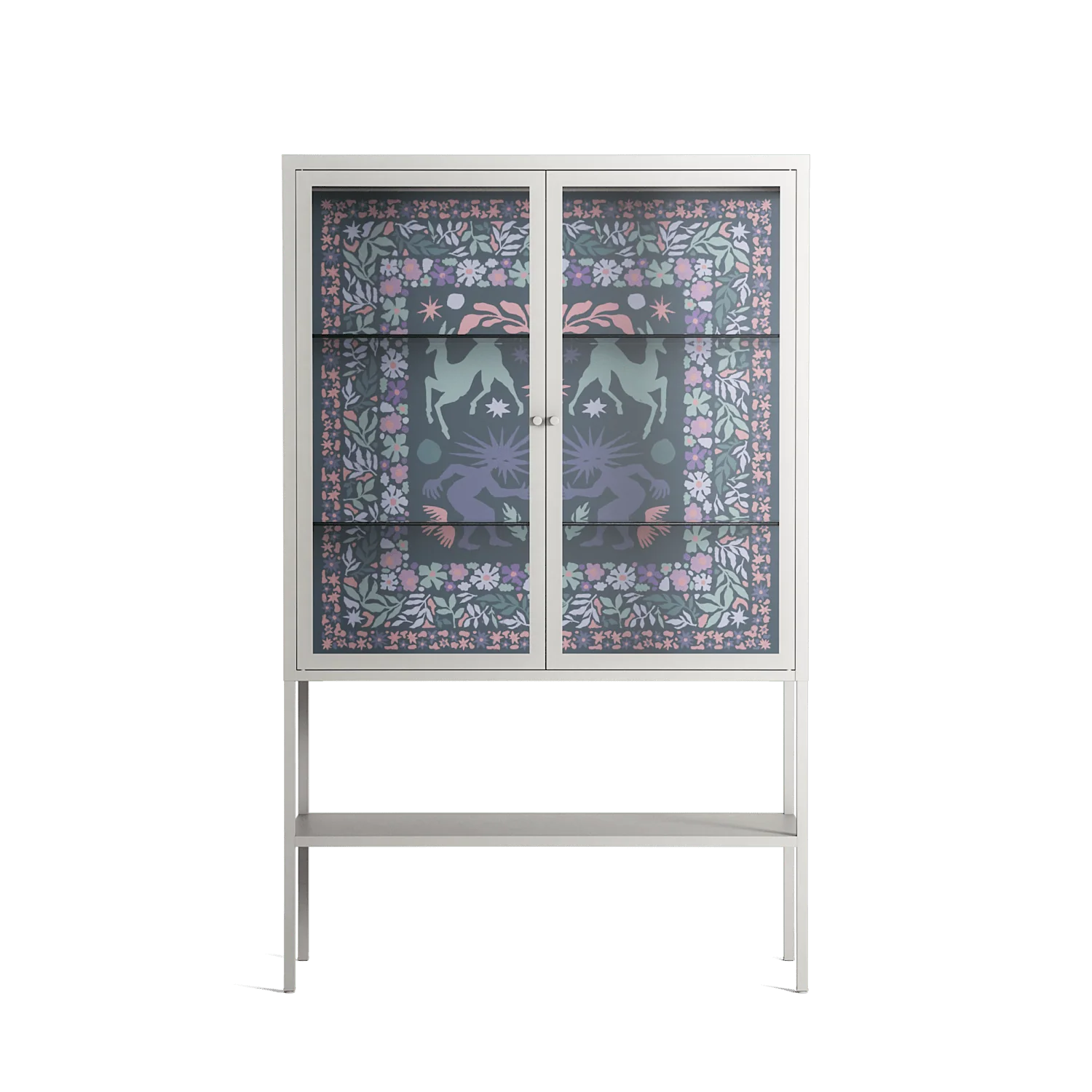 Sunbrother 2 - Loft Cabinet - Nick Liefhebber - Chalk - Clear glass