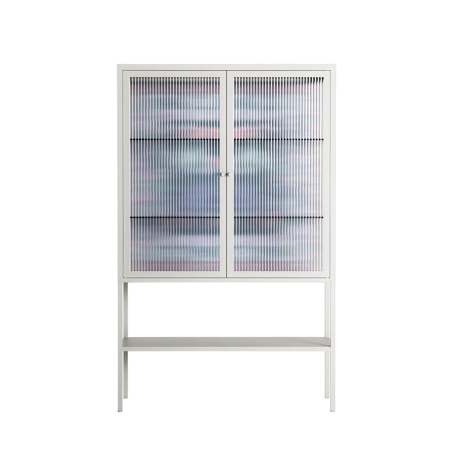 Sunbrother 2 - Loft Cabinet - Nick Liefhebber - Chalk - Reeded glass