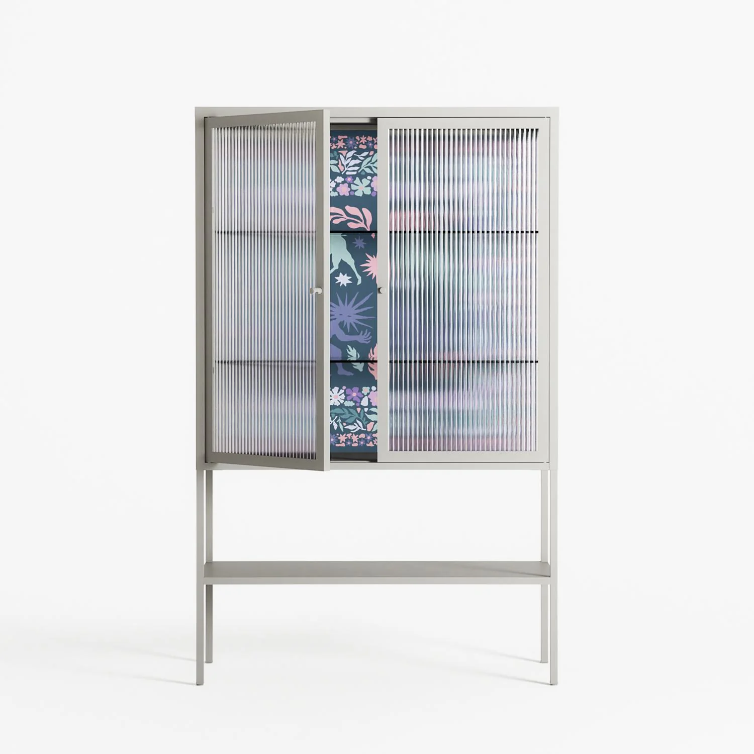 Sunbrother 2 - Loft Cabinet - Nick Liefhebber - Chalk - Reeded glass - Image 2