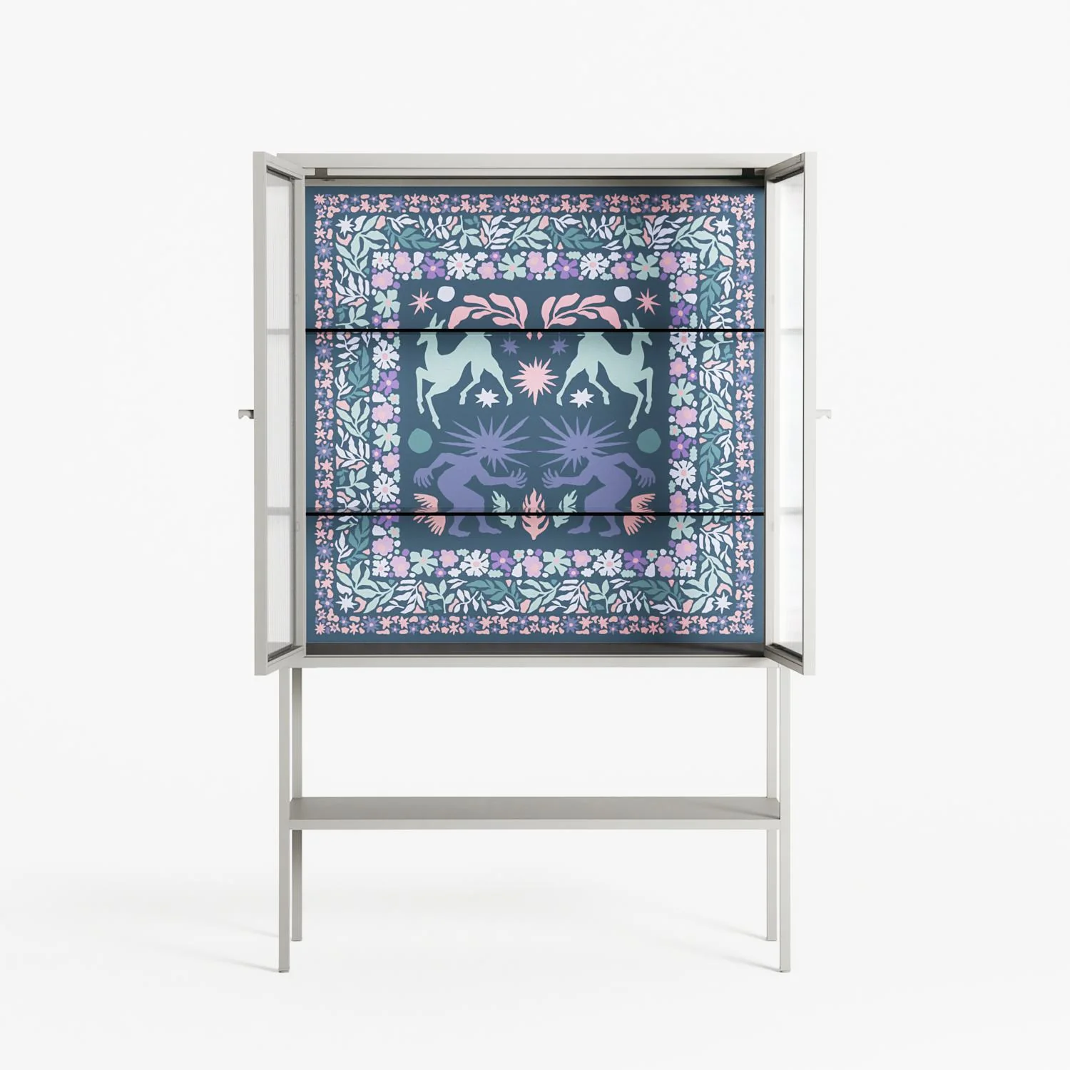 Sunbrother 2 - Loft Cabinet - Nick Liefhebber - Chalk - Reeded glass - Image 3